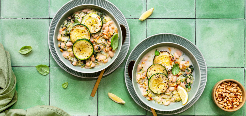 High Protein „Fake-Risotto“ aus Zucchini und Bohnen - SHEKO Schweiz