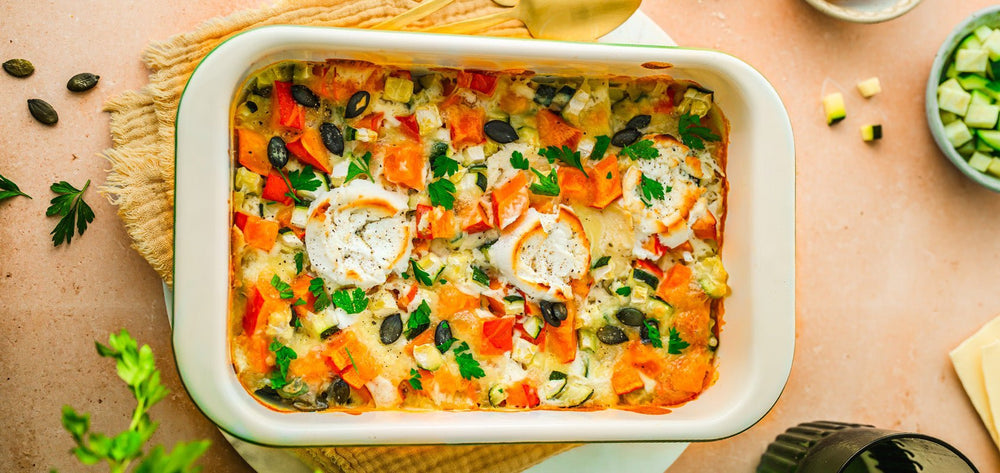 Kürbis-Ziegenkäse-Auflauf - SHEKO Schweiz