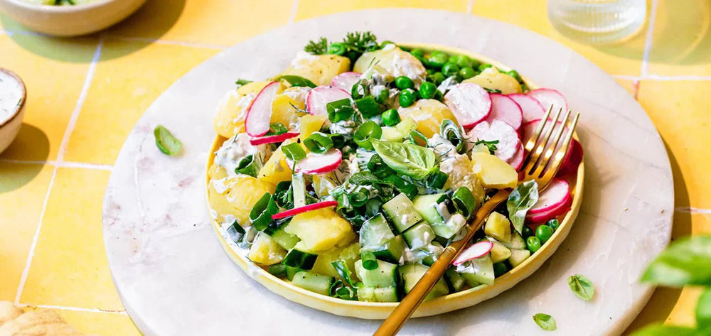 Low-Carb Kartoffelsalat mit Joghurt-Dill-Dressing - SHEKO Schweiz
