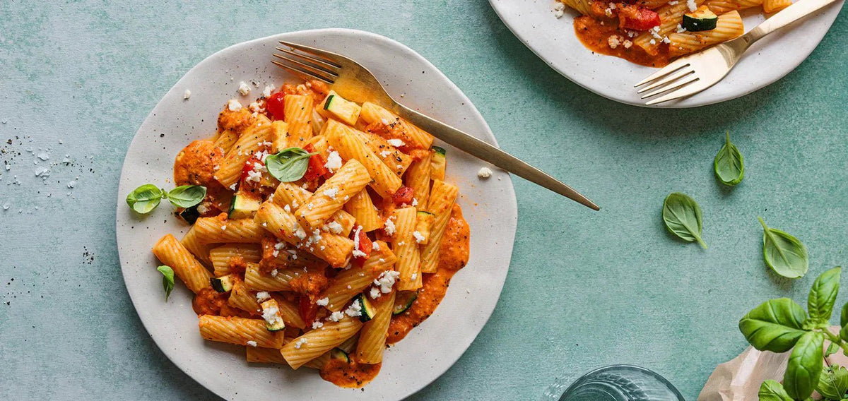 Pasta mit cremiger Gemüsesoße - SHEKO Schweiz