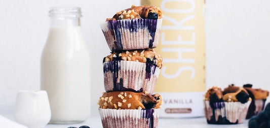 Protein-Muffins mit Blaubeeren - SHEKO Schweiz