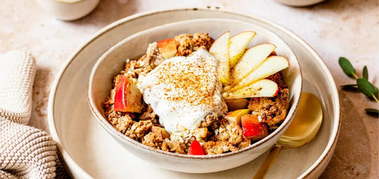 Proteinreicher Apfel Zimt Crumble - SHEKO Schweiz