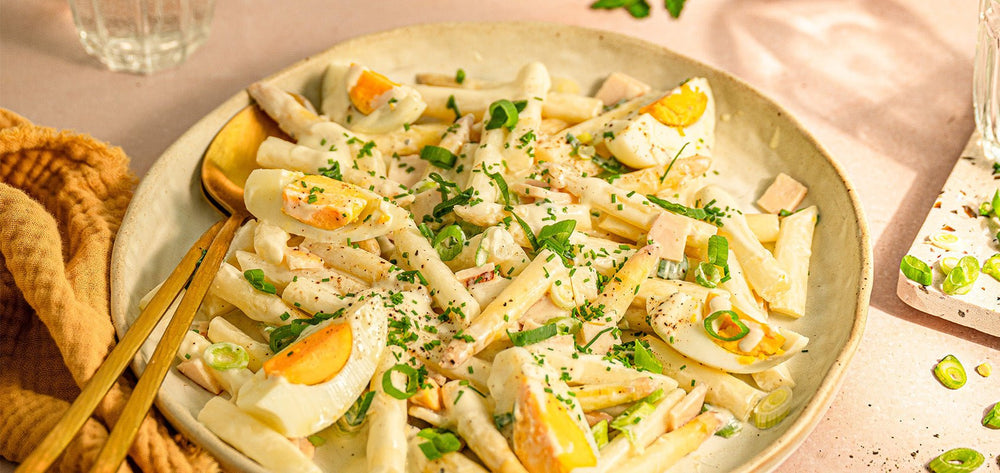 Proteinreicher Spargel-Ei-Salat - SHEKO Schweiz