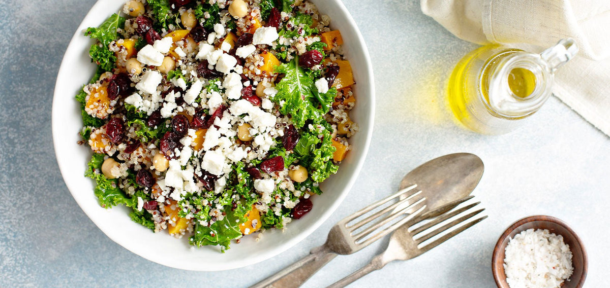 Quinoa-Salat mit Kichererbsen und Feta - SHEKO Schweiz