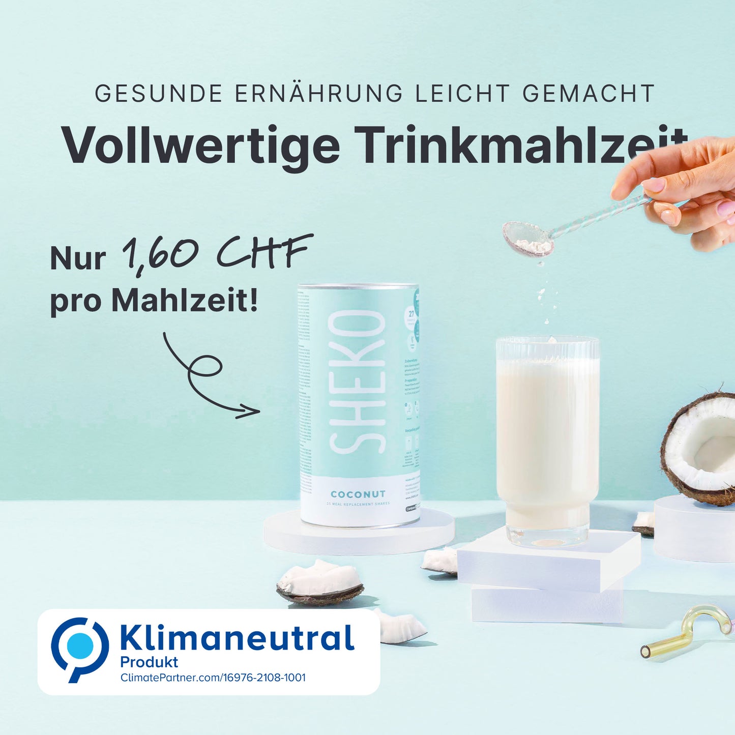Shakemahlzeit Kokos