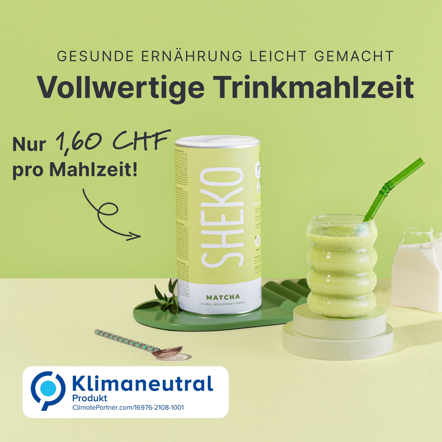 Shakemahlzeit Matcha