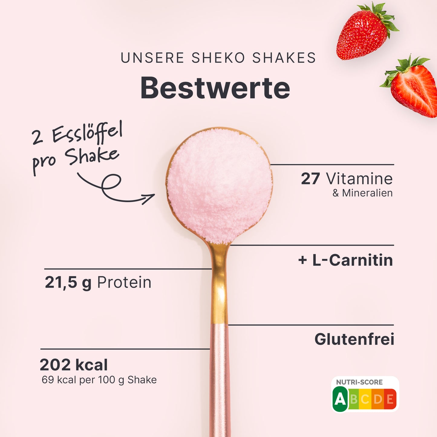 Shakemahlzeit Erdbeere