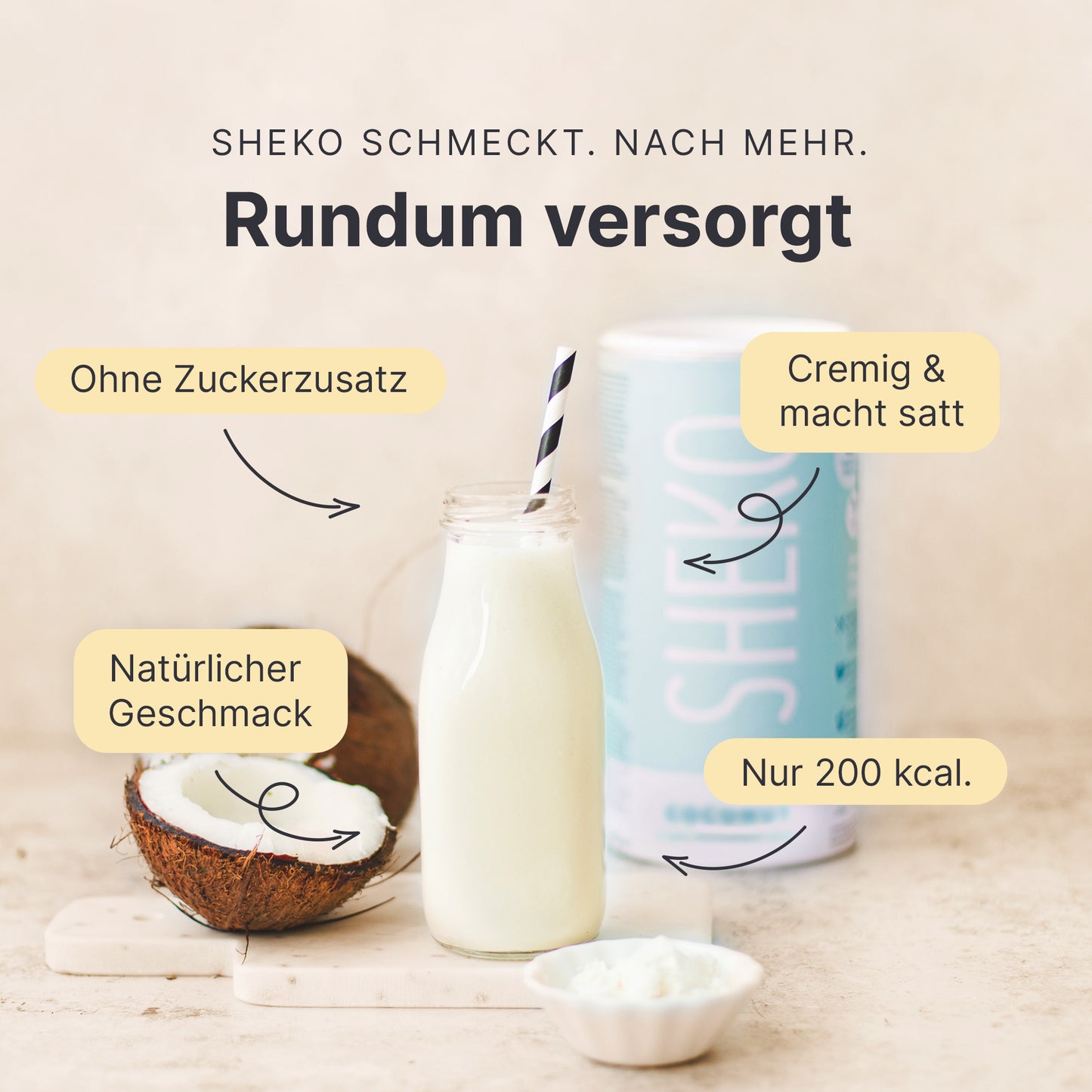 Shakemahlzeit Kokos