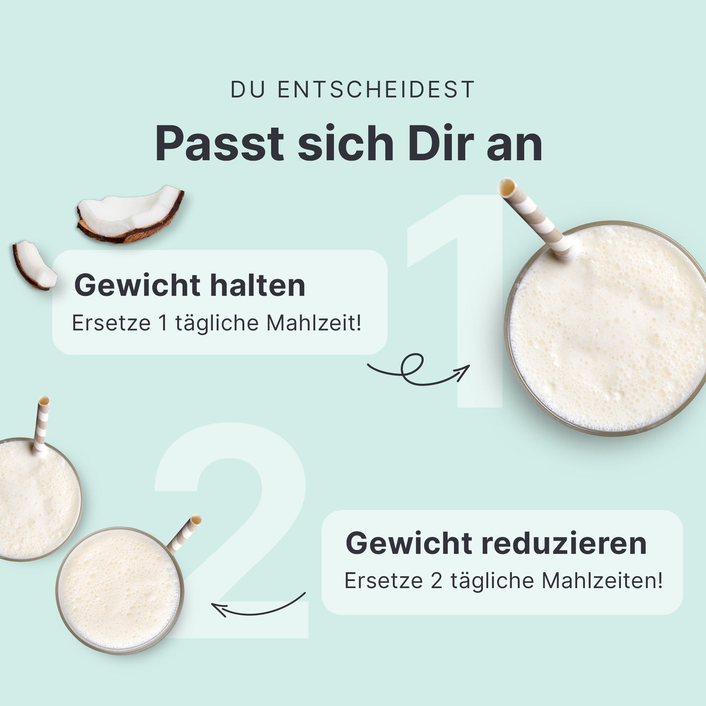 Shakemahlzeit Kokos