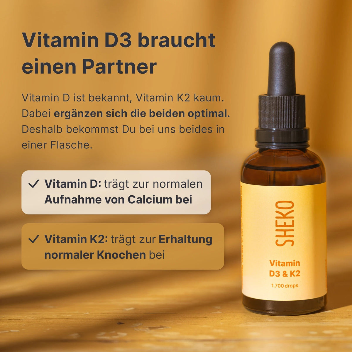 Vitamin D3 + K2 Tropfen - 053992